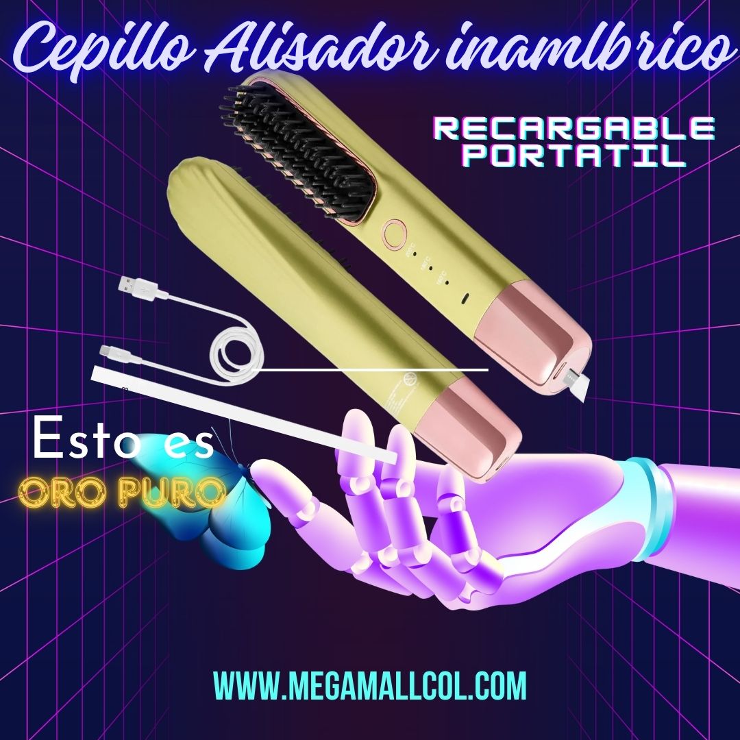 Cepillo Alisador de Cabello Inalámbrico